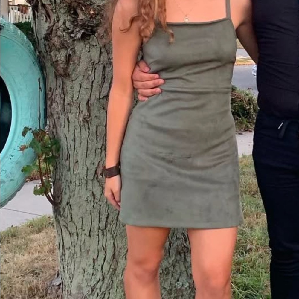 Suede Green Dress Hollister